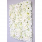 Yapay Lüx Duvar Çiçeği Ortanca ve Gül Zemin Kaplama Duvarı 40x60 cm Krem - 2