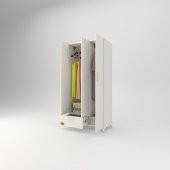 Kenzlife gardırop 3 kapaklı kapılı çekmeceli yasemin 168X80X42 byz ayaklı gardolap dolap - 2