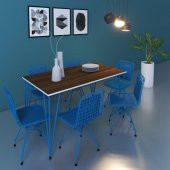 Knsz masa sandalye takımı huve cvzmvi 130*090 sm 6 sandalye mvimvism - 1