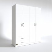 Kenzlife gardırop 4 kapaklı kapılı 2 çekmeceli orkide byz 180*120*42 gardolap dolap - 3