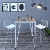 Knsz bar masa sandalye takımı zel crdbyz 070*070 2 sandalye byzbyz - 1