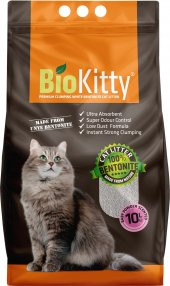 10 Lt Biokitty İnce Bebek Pudrası Kokulu Bentonite Kedi Kumu Bio Kitty Bayb Powder Bentonit Kum - 1