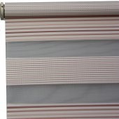 Kiremit Tonlu Ebruli Jakarlı Pileli Zebra Perde - 2