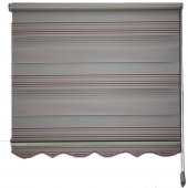 Kiremit Tonlu Ebruli Jakarlı Pileli Zebra Perde - 3