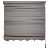 Kiremit Tonlu Ebruli Jakarlı Pileli Zebra Perde - 4