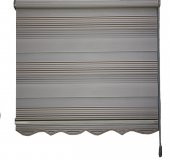 Kahve Tonlu Ebruli Jakarlı Pileli Zebra Perde - 4