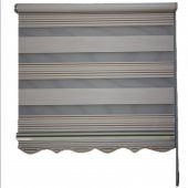 Kahve Tonlu Ebruli Jakarlı Pileli Zebra Perde - 5