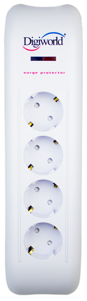 Digiworld Akım Korumalı + Çocuk Korumalı + Uydu Korumalı 4'Lü 2mt Priz 2100 Joules - 2