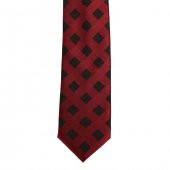 Brianze Siyah Kareli Bordo Slim Kravat SKS-3 thumbnail 2