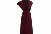 Brianze Bordo Nokta ve Kare Desenli Slim Kravat SKP-10 - 1