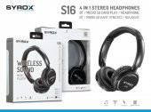 Syrox S16 Kablosuz Hafıza Kartlı Bluetooth Kulaklık - SYX-S16 - 1