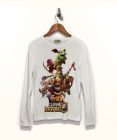 Clash Royale Red King Tişört Uzun Kollu Tshirt - 1