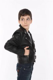Erkek Çocuk Deri Mont Kuzey Modeli - 3