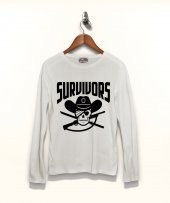 The Walking Dead Survivors Rick Carl Maggie Uzun Kollu Tişört thumbnail 1