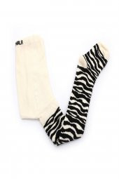 Çocuk Siyah  Zebra Desen Külotlu Çorap 3421 - 1