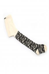 Çocuk Siyah  Zebra Desen Külotlu Çorap 3421 - 2