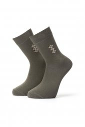 3lü Erkek Konçta Ekose Desenli Çorap 4409-A3 - 4