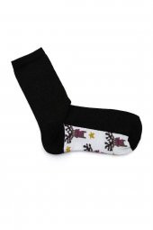 Kadın Siyah Desenli 3lü Çorap 61294024 - 4