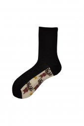 Kadın Siyah Desenli 3lü Çorap 61294024 - 7