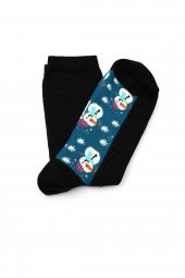 Kadın Siyah Desenli 3lü Çorap 61294024 - 11