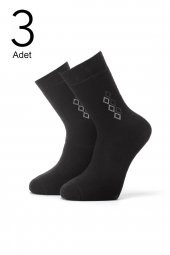 3lü Erkek  Konç Desenli Havlu Çorap 4453-A3 - 1