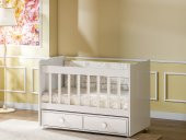Dıştan Sallanır Bebek Beşiği - Sallanan Beşik – Geniş Çekmeceli - 1