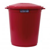 Afacan 50 Lt Kırmızı Kapaklı Yuvarlak Çöp Kovası thumbnail 1