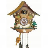 Ultima Regal GQ 436 Guguklu Masif Ahşap Saat Çatılı Pilli Gece Çalmaz 36 Cm - 1