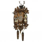 Ultima Regal GQ 387 M El Oyması Guguklu Saat Geyikli Pilli 42 Cm - 1