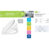 Nkp İnci Soft Close Yavaş Kapanan Amortisörlü Klozet Kapagı Kapak ORJİNAL ÜRÜN thumbnail 2