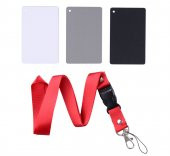 DSLR İçin 3 in 1 Renk Denge Ayar Kartı, Gri, Beyaz, Siyah - 1