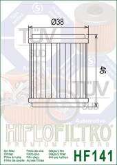YAMAHA YZF R 125 YAĞ FİLTRESİ HİFLO HF 141 RACİNG 2007-2015 - 2