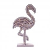 Ahşap Led Işıklı Pilli Flamingo Dekor - 2