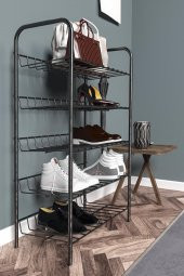 5 Raflı Ayakkabılık Metal Ayakkabılık Çok Amaçlı Dolap - 2