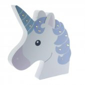Ahşap Led Işıklı Pilli Unicorn Dekor - 1