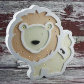 Ahşap Led Işıklı Pilli Arslan Dekor - 3