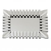 Fidex Home Lüks Piyano Modern Dikdörtgen Büyük Ayna 118cm Gümüş - 1