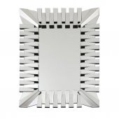 Fidex Home Lüks Piyano Modern Dikdörtgen Büyük Ayna 118cm Gümüş - 2