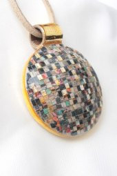 Zariass Kolye Nicole Quilling Bej Desenli - 1