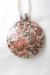 Zariass Kolye Emily Quilling Beyaz Desenli - 1