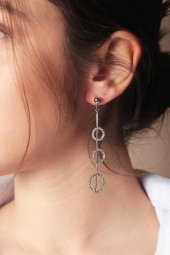 Zariass Küpe Halka Taşlı - 1