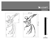 Semazen Kadife Duvar Sticker 111X67 Cm thumbnail 4