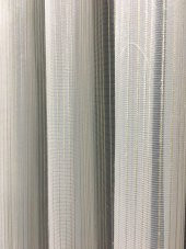 Briillant Çizgili Vizon Simli etek kurşunlu ütü istemez tül perde - 3
