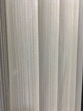 Briillant Çizgili Vizon Simli etek kurşunlu ütü istemez tül perde - 5
