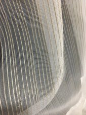 Briillant Çizgili Vizon Simli etek kurşunlu ütü istemez tül perde - 6