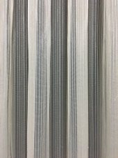 Briillant Çizgili Vizon Simli etek kurşunlu ütü istemez tül perde - 7