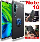 Xiaomi Mi Note 10 Yüzüklü Standlı Manyetik Kamera Korumalı Kılıf - 1