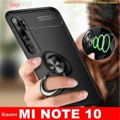 Xiaomi Mi Note 10 Yüzüklü Standlı Manyetik Kamera Korumalı Kılıf - 2