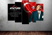 Ata242 Beni Görmek Demek 5 Parça Kanvas Tablo - 1