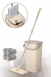 Spin Mop Tablet Yer Duvar Silme Temizlik Seti 1+ 4 Adet Yedek Mop - 1